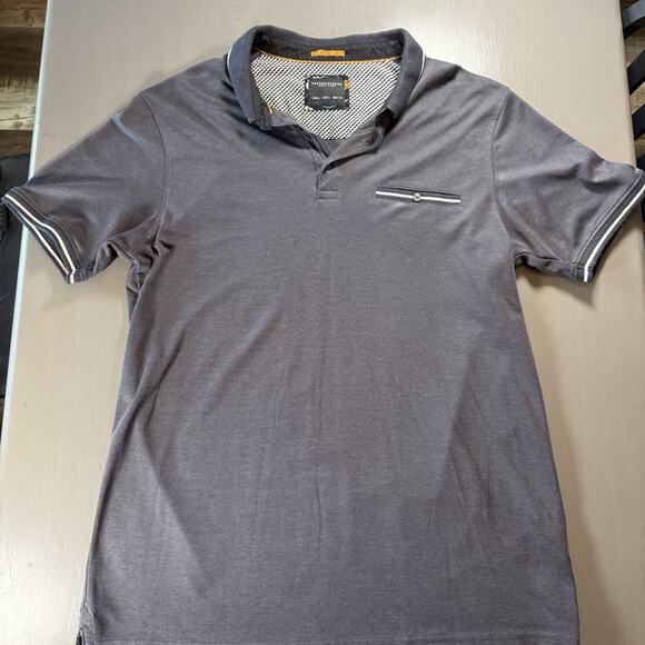 Denim And Flower Ricky Singh‎ Polo L Brushed Black Cotton Blend Summer - Picture 1 of 10